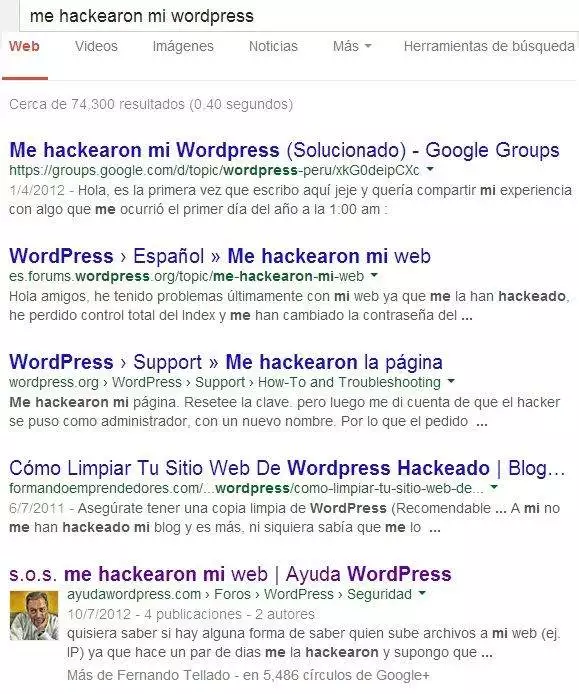 hackearon mi web de wordpress